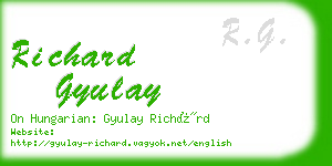 richard gyulay business card